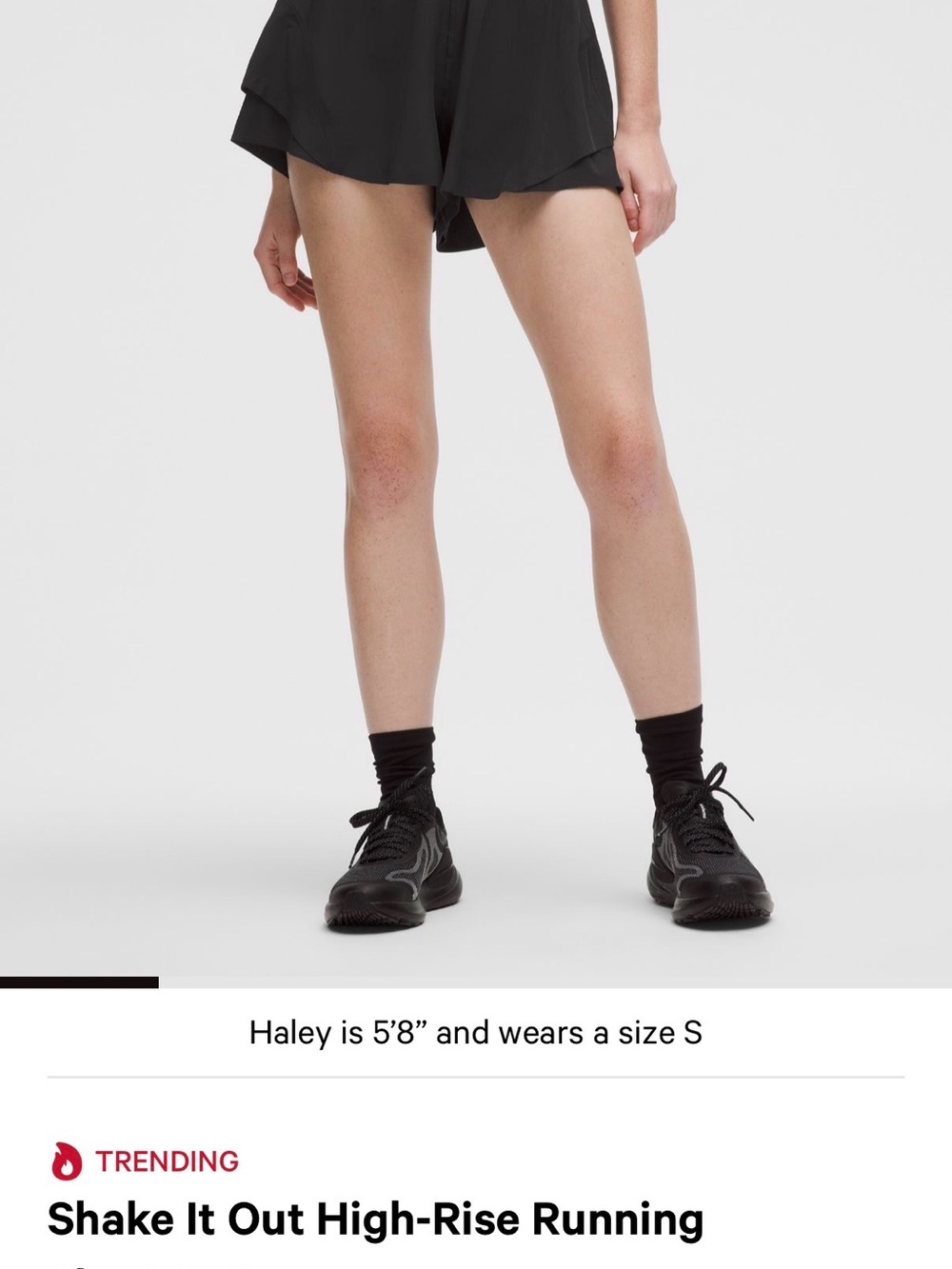 lululemon athletica Black High-Rise Running Shorts - Picture 2 of 4